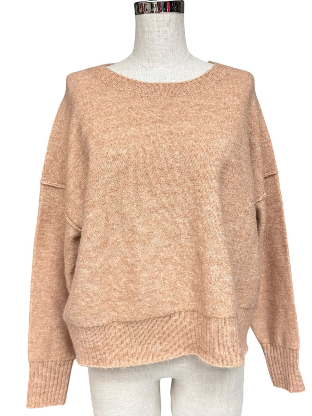 Lucky Brand Camel Crewneck Sweater Soft Knit Pullover Size L NWT - Picture 11 of 11